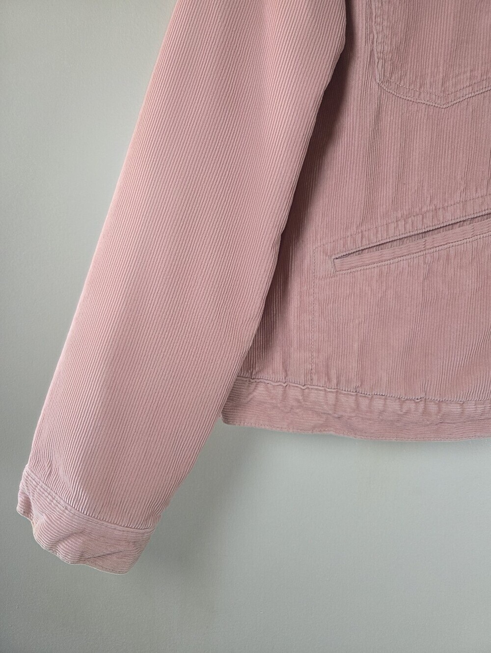 GAP Vintage Sherpa-Lined Corduroy Icon Jacket Pink Size XXL women's Fall Winter - Picture 7 of 11